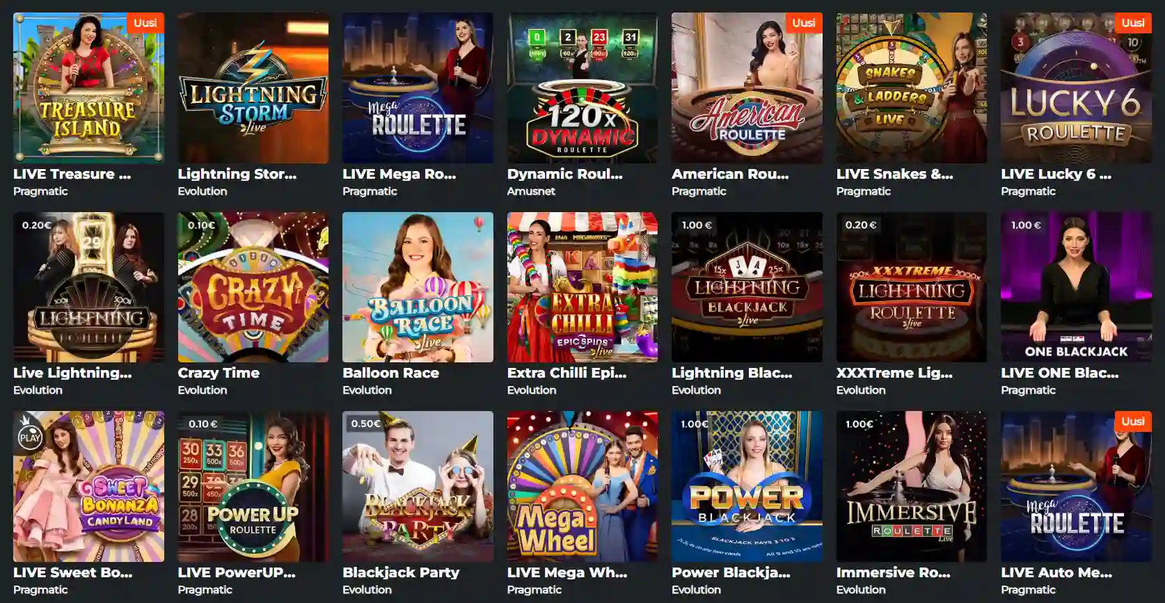 Livekasino uusilla parhailla nettikasinoilla